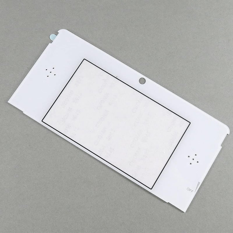 VANJUNN 2pcs Replacement 3DS Display Glass Faceplate Top Front LCD Screen Lens Cover for Nintendo 3DS (3DS-DISPLAY-FACEPLATE-2PACK, White, Plastic) - Image 2